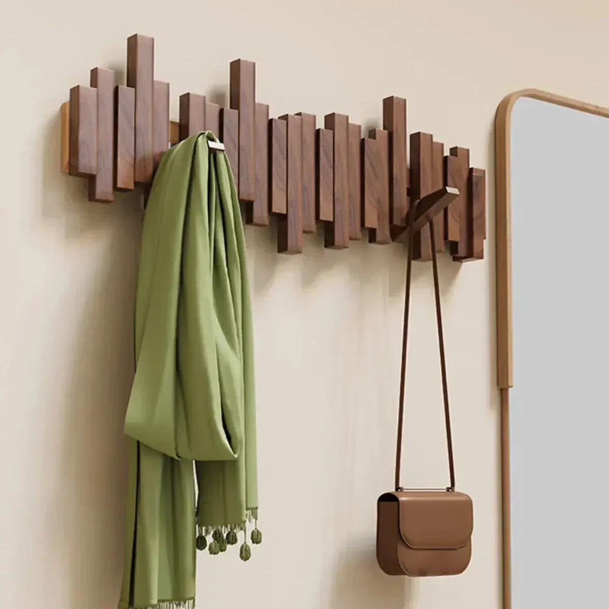 Houten wandhaken in piano-design