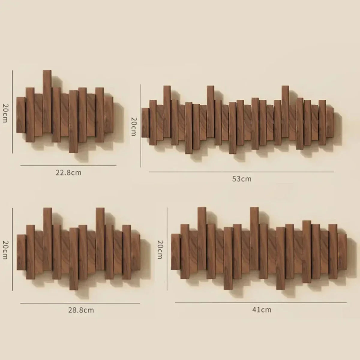 Houten wandhaken in piano-design