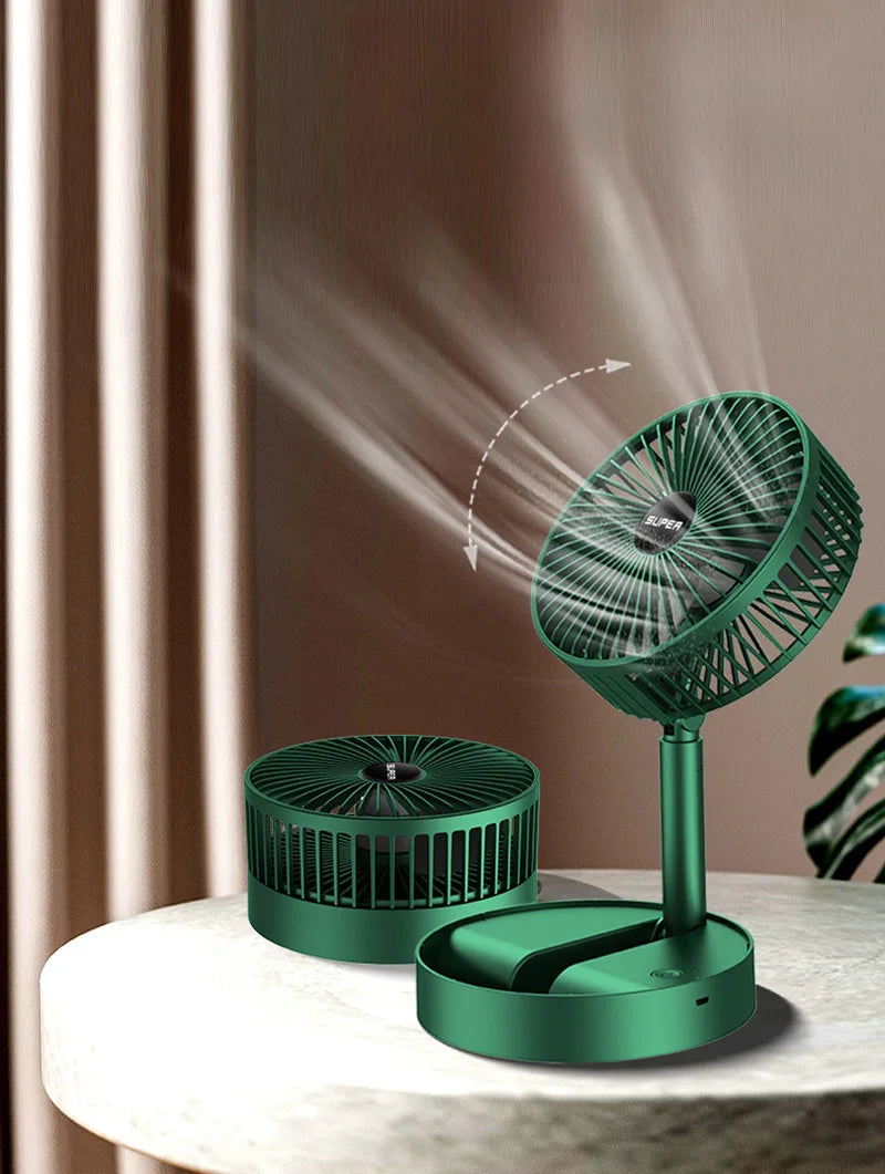 Inklapbare USB-Tafelventilator met Krachtige Luchtstroom