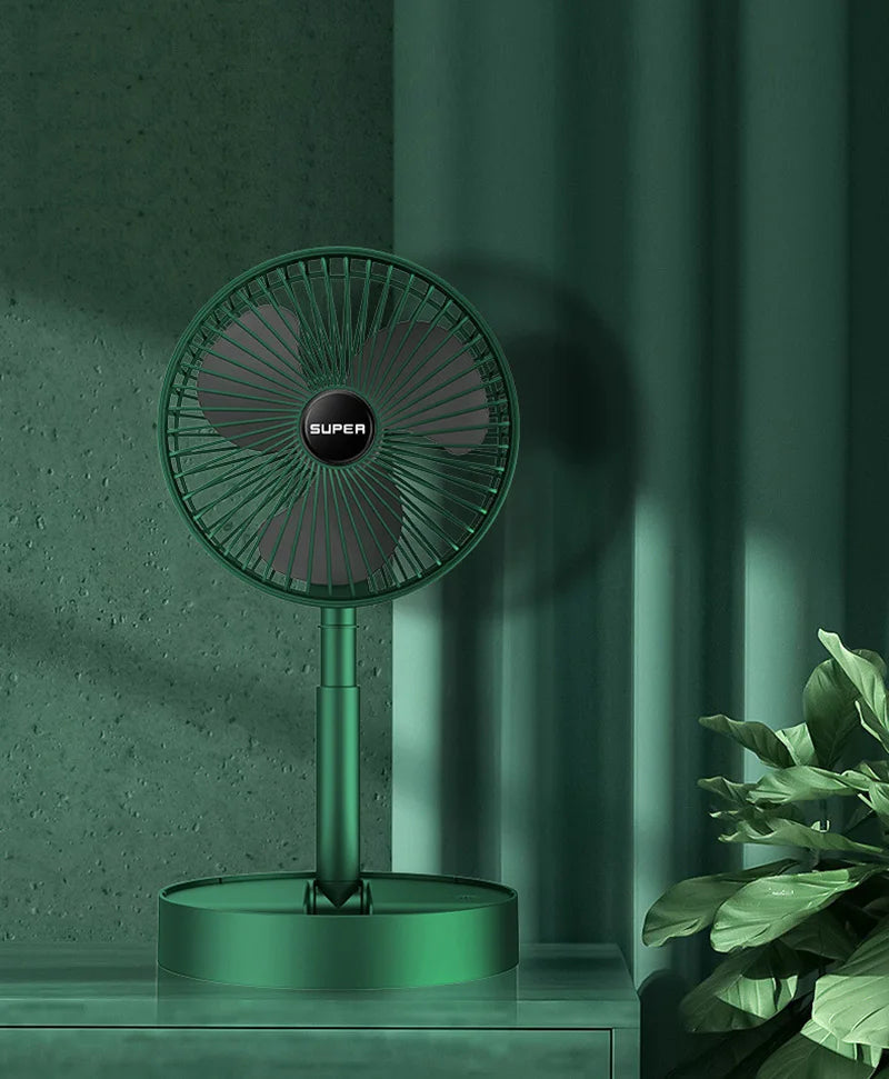 Inklapbare USB-Tafelventilator met Krachtige Luchtstroom