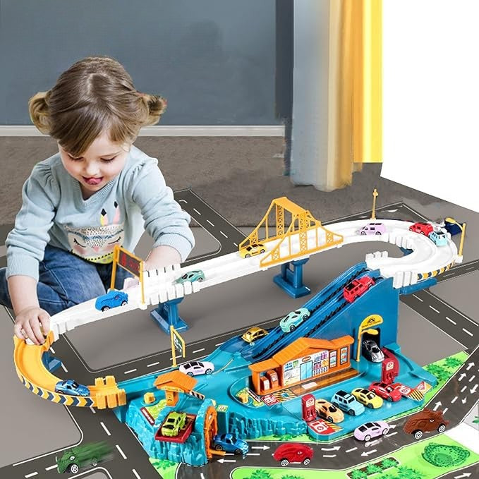 Interactieve autoraceset voor kinderen