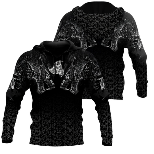 Katoenen herenhoodie in Viking-stijl