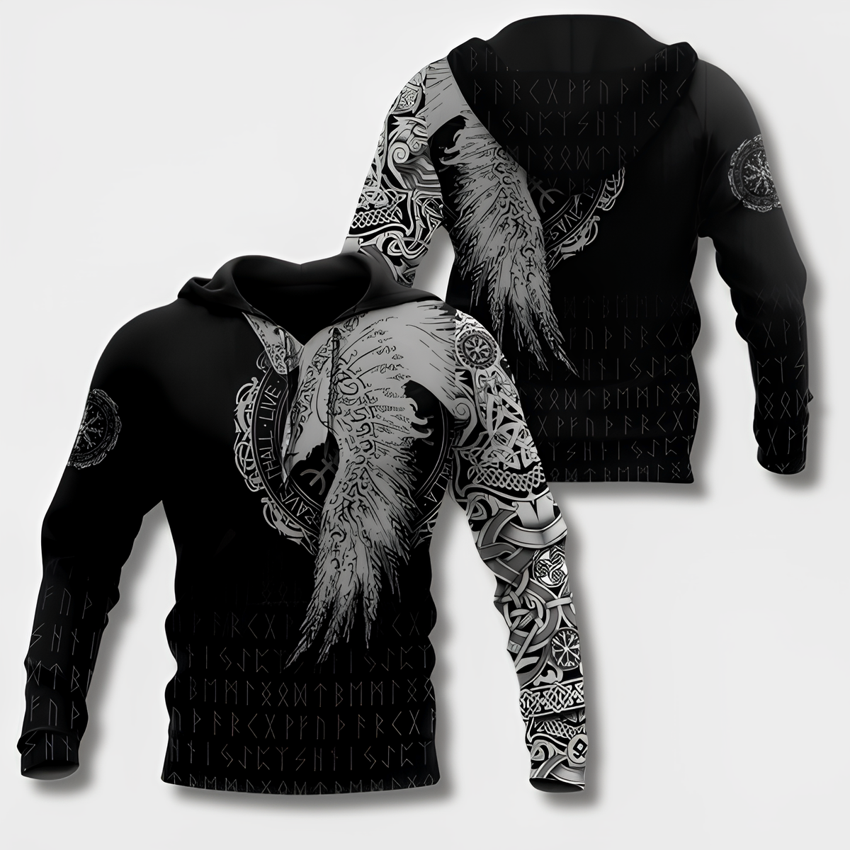 Katoenen herenhoodie in Viking-stijl