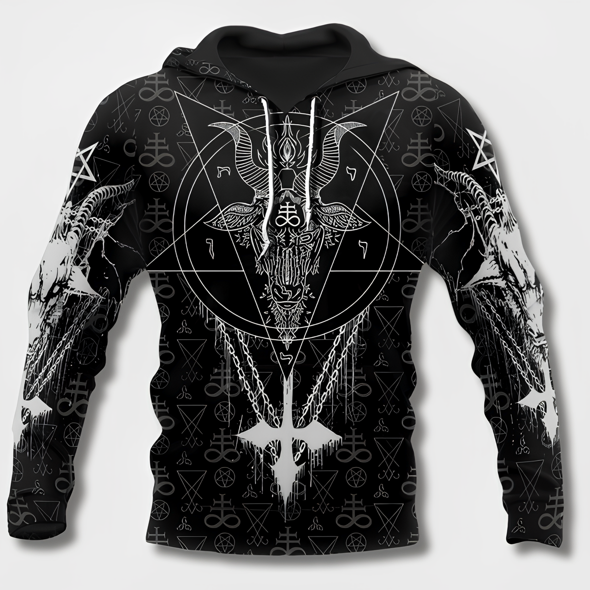 Katoenen herenhoodie in Viking-stijl