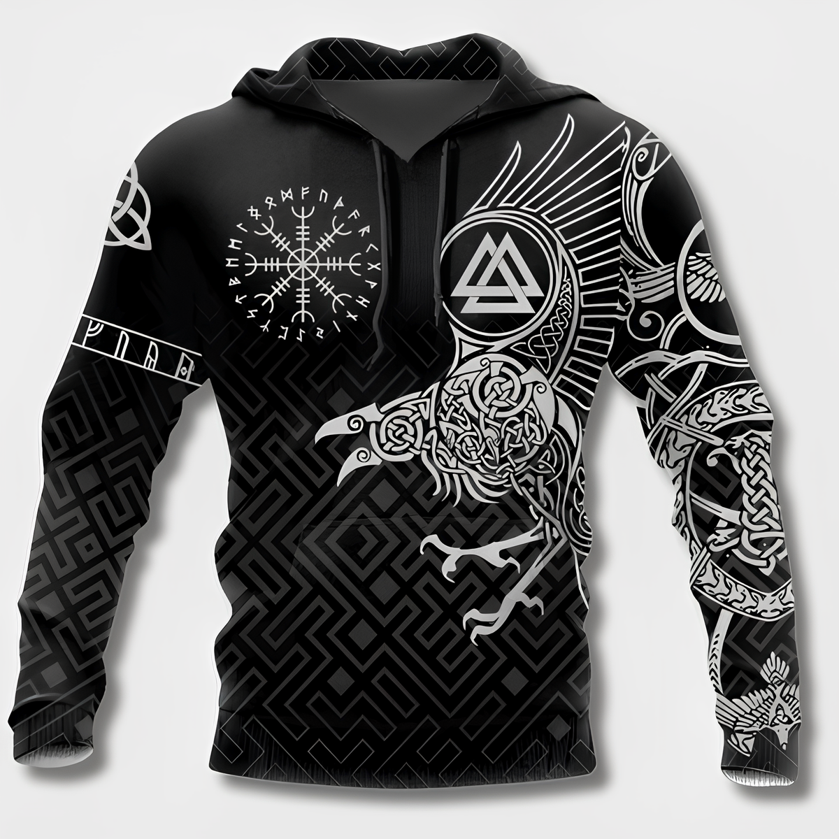 Katoenen herenhoodie in Viking-stijl