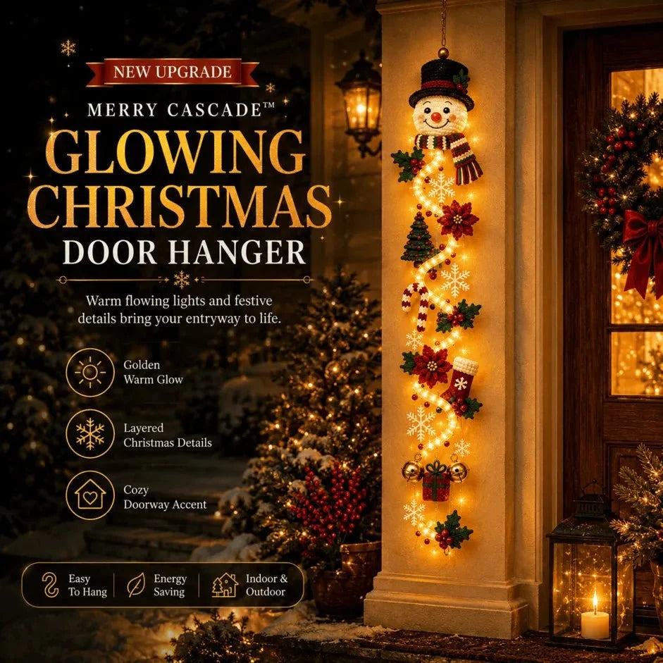 Kerst-deurhanger | Handgemaakt met 6 feestelijke lichtdesigns