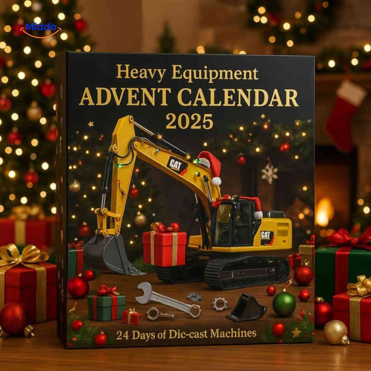 Kerstadventskalender - Bouwvoertuigen, 24 Verrassingen & Plezier