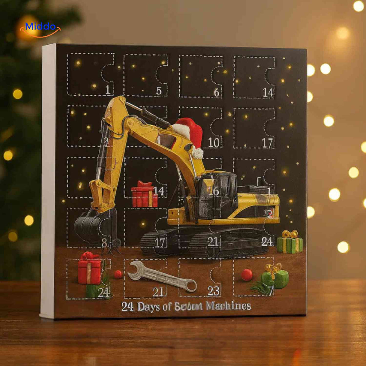 Kerstadventskalender - Bouwvoertuigen, 24 Verrassingen & Plezier