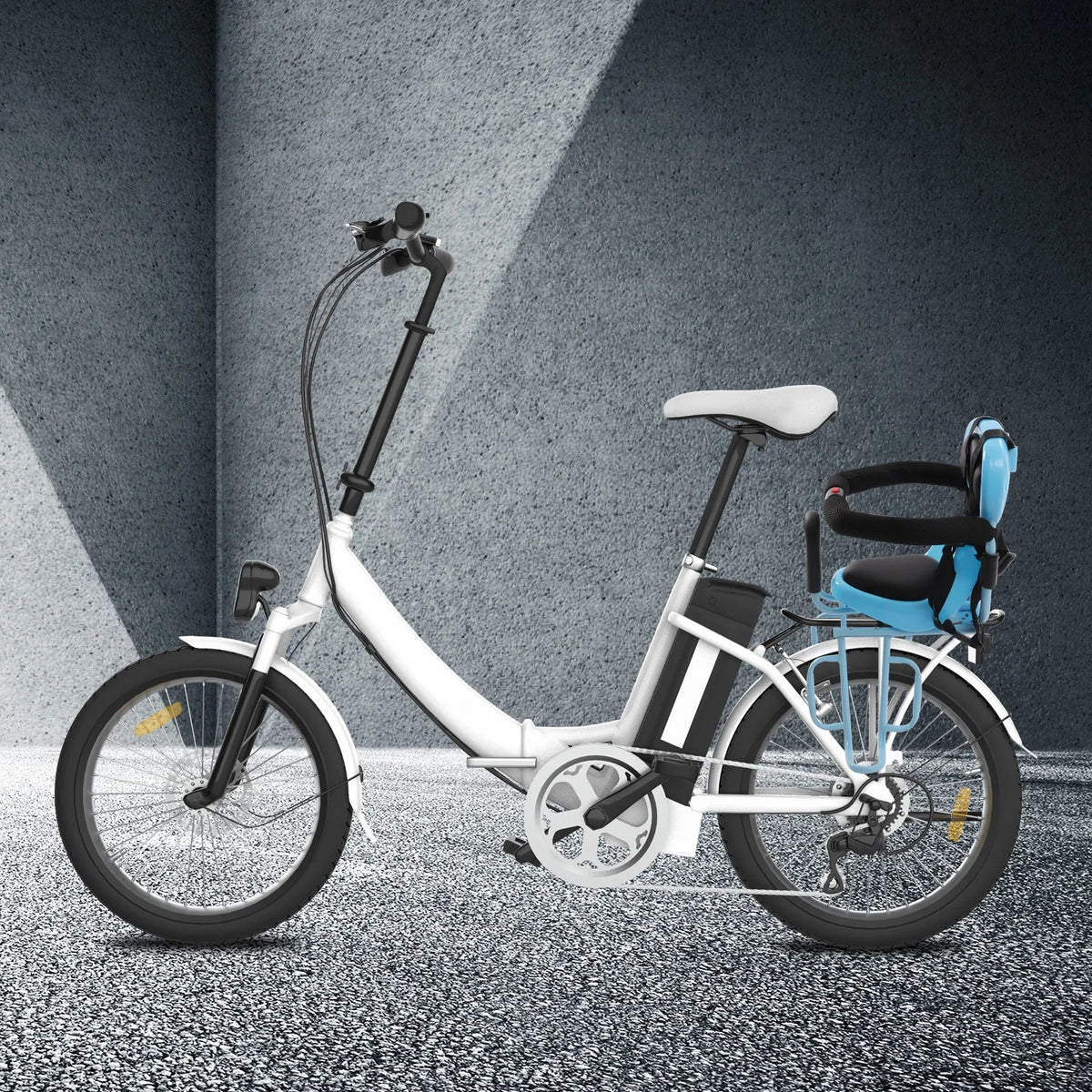 Kinderzitje voor Achterop de Fiets met Rugleuning en Voetsteunen