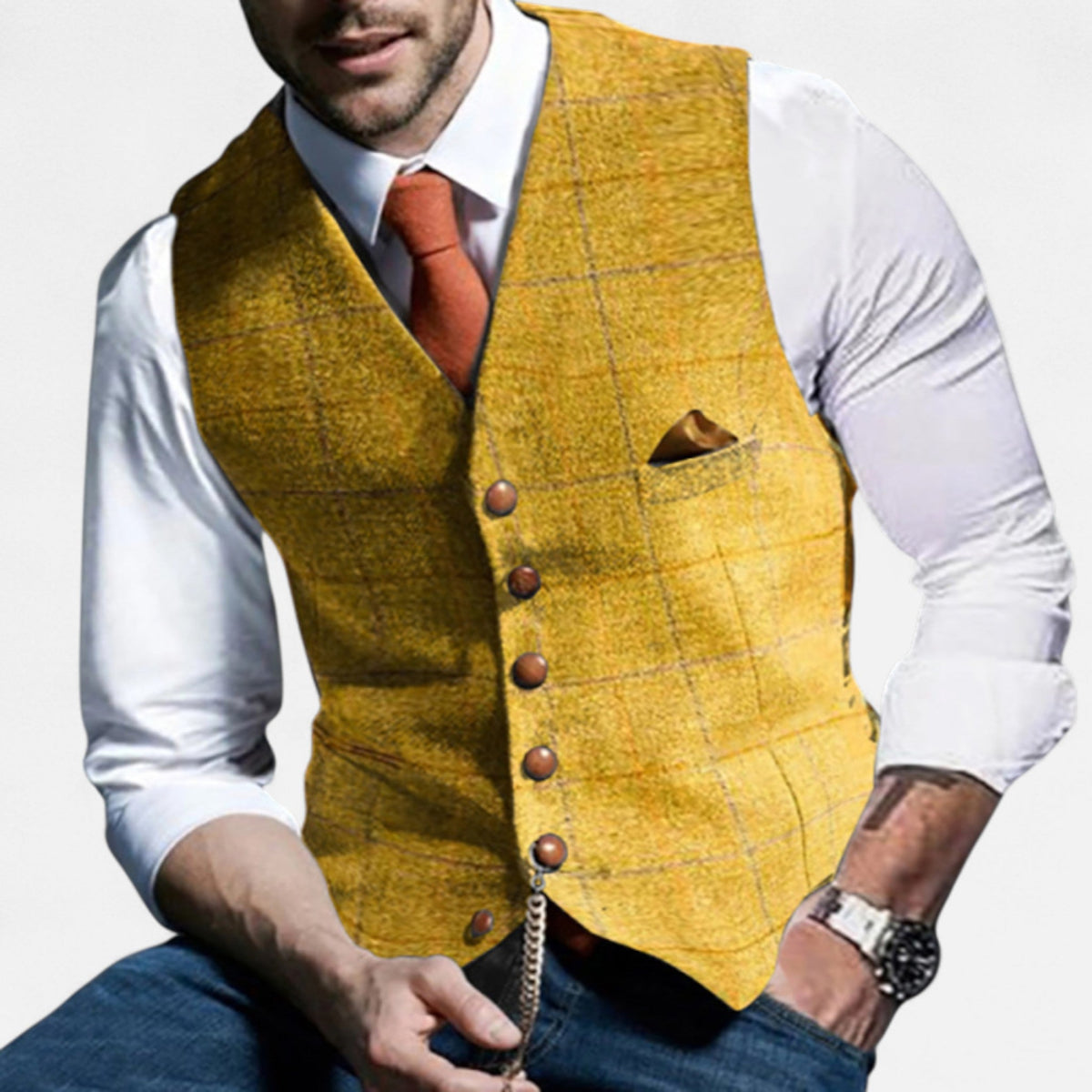 Klassiek vintage herengilet