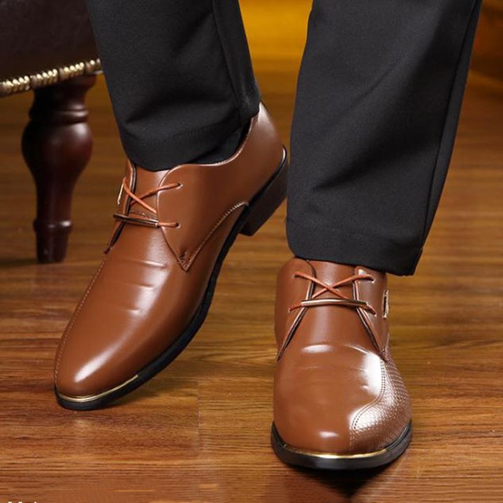 Klassieke herenschoenen van leer