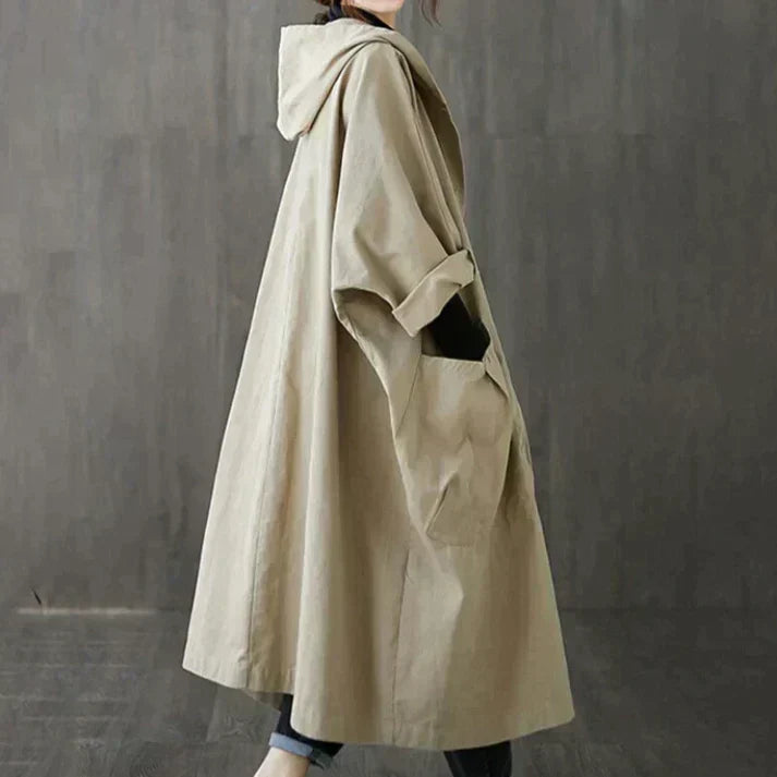 Klassieke oversized trenchcoat voor dames met riem