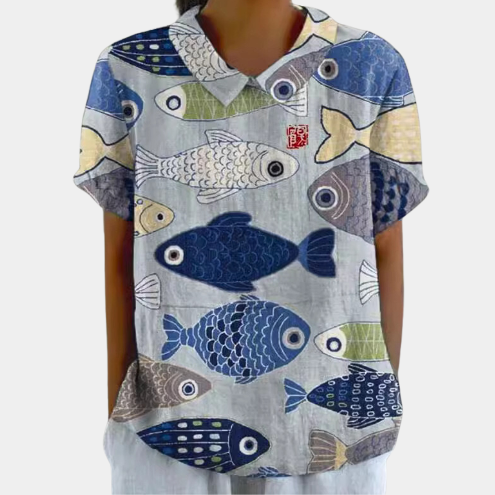 Kleurrijke zomerblouse voor dames - Comfort en stijl