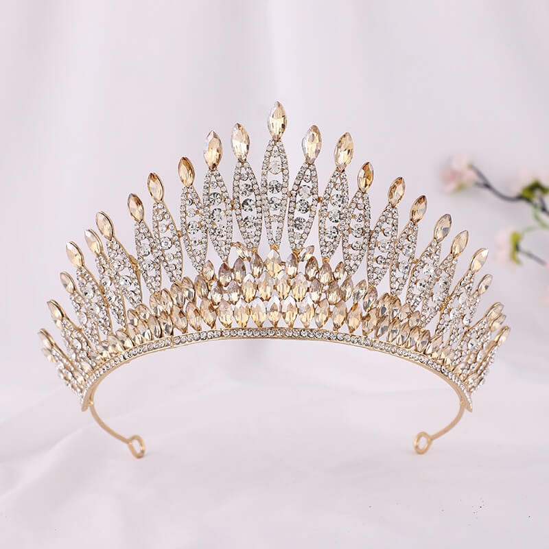 Kristallen tiara met strass-steentjes
