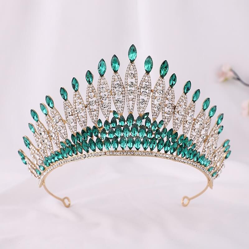 Kristallen tiara met strass-steentjes