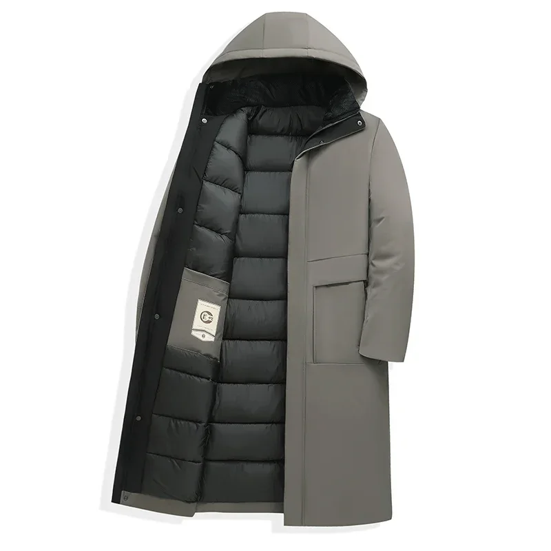 Lange mantel met capuchon voor heren