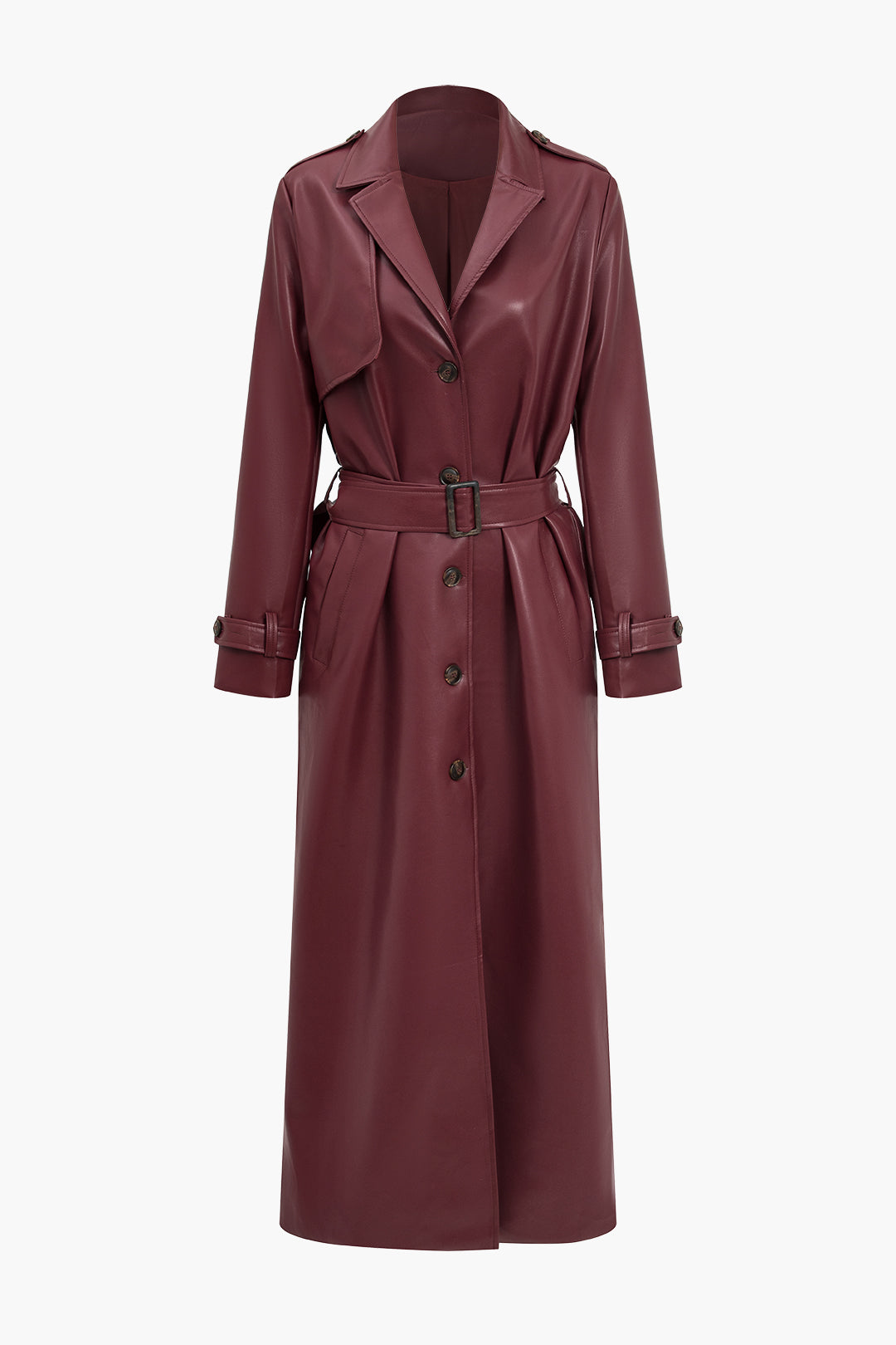 Lange trenchcoat met riem voor dames