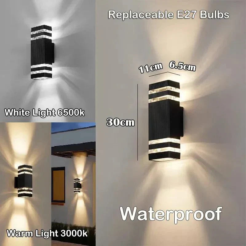 LED Buitenwandlamp – Modern IP65 Up & Down Design met E27 Fitting