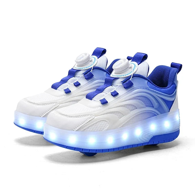 LED-rolschoenen voor kinderen – Lichtgevende sneakers voor jongens en meisjes met via USB oplaadbare wieltjes