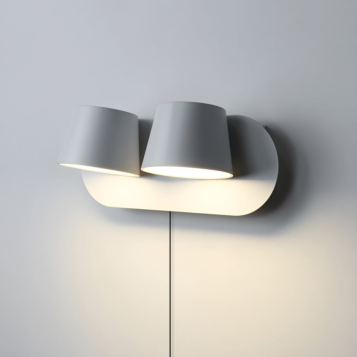LED-wandleeslamp in zwarte en witte afwerking