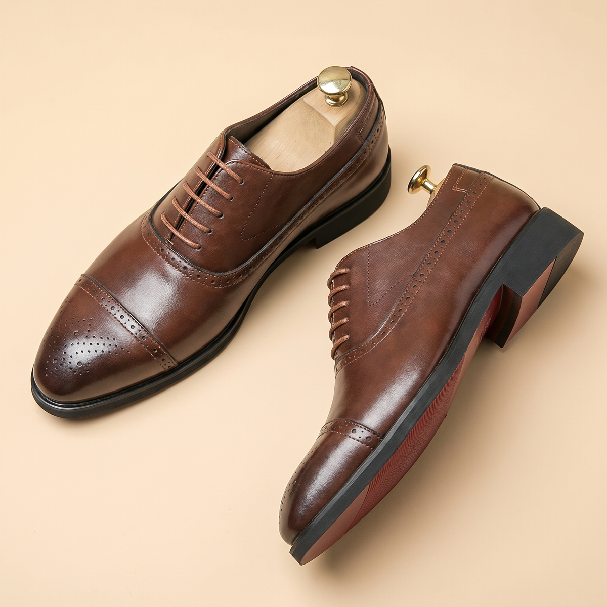 Leren Brogues voor Heren | Formele Veterschoenen