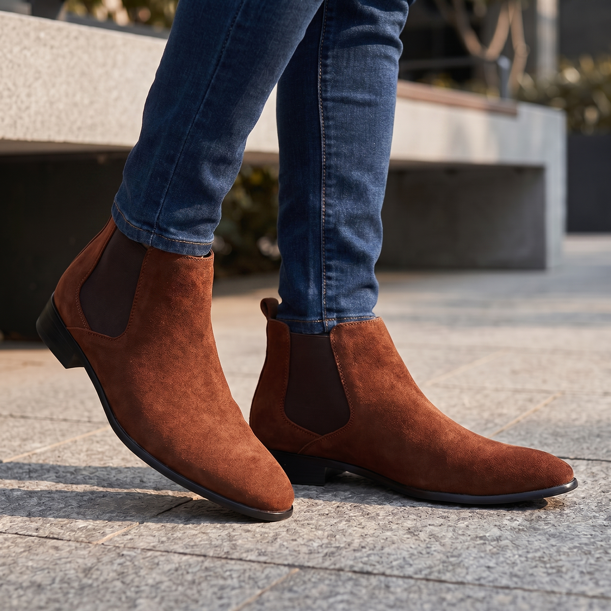 Leren chelsea boots voor heren | Instapmodel | Comfortabele enkellaarzen voor dagelijks gebruik