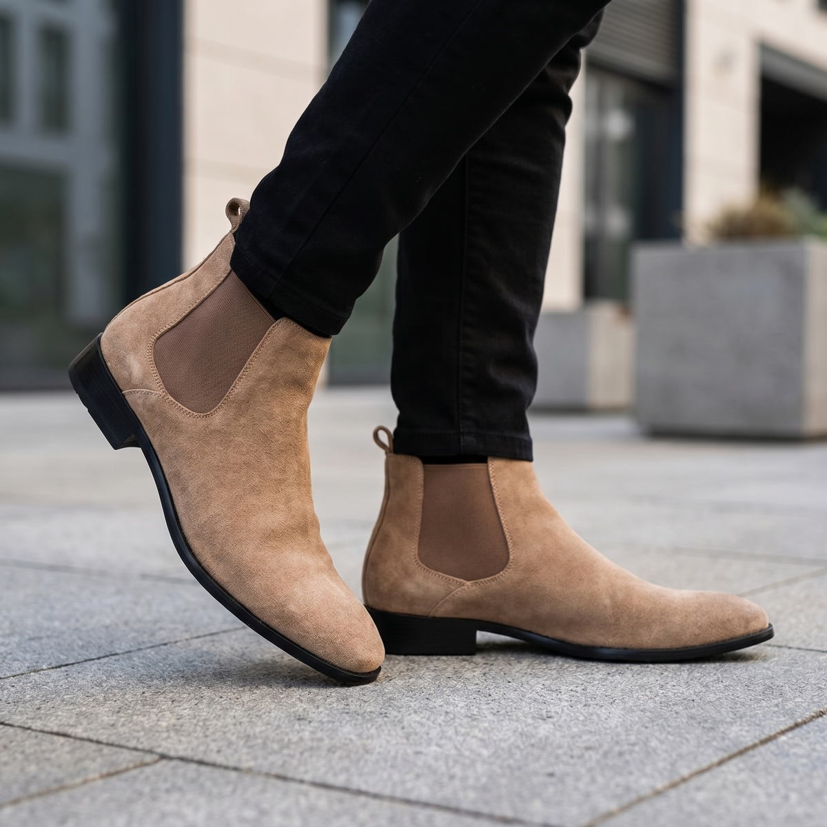 Leren chelsea boots voor heren | Instapmodel | Comfortabele enkellaarzen voor dagelijks gebruik