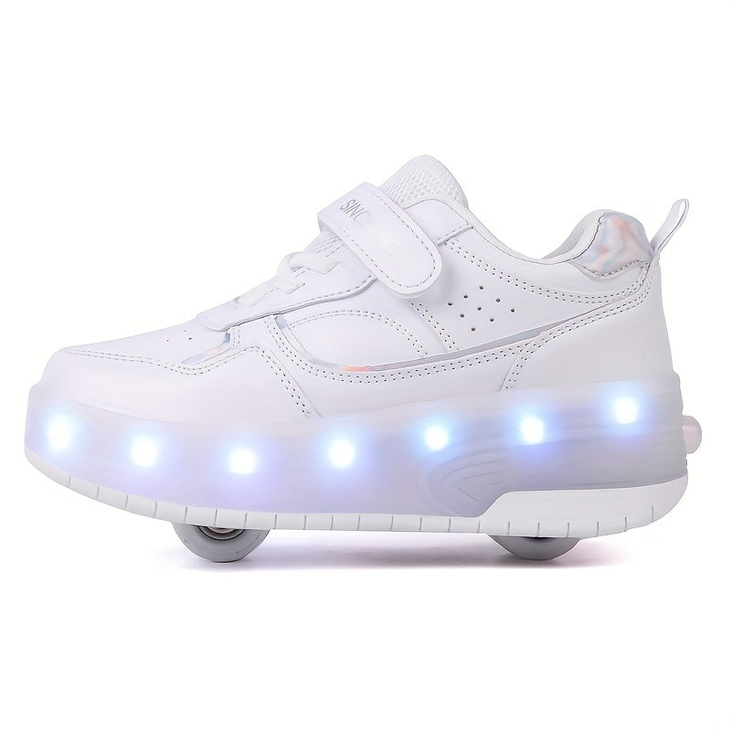 Lichtgevende kindersneakers met wieltjes