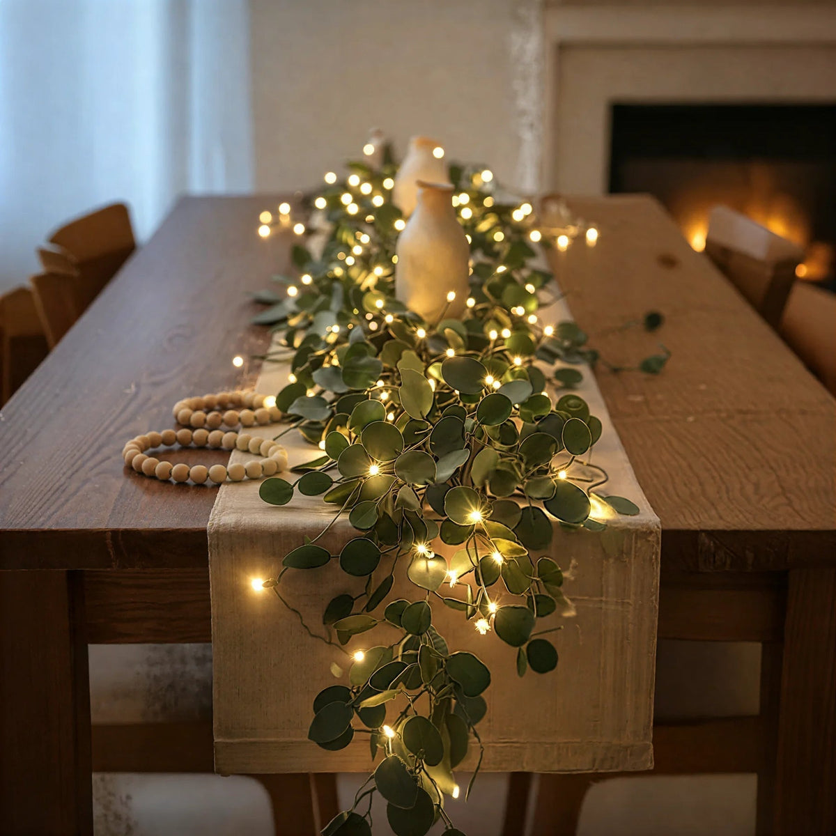 Lichtgevende plantengirlande