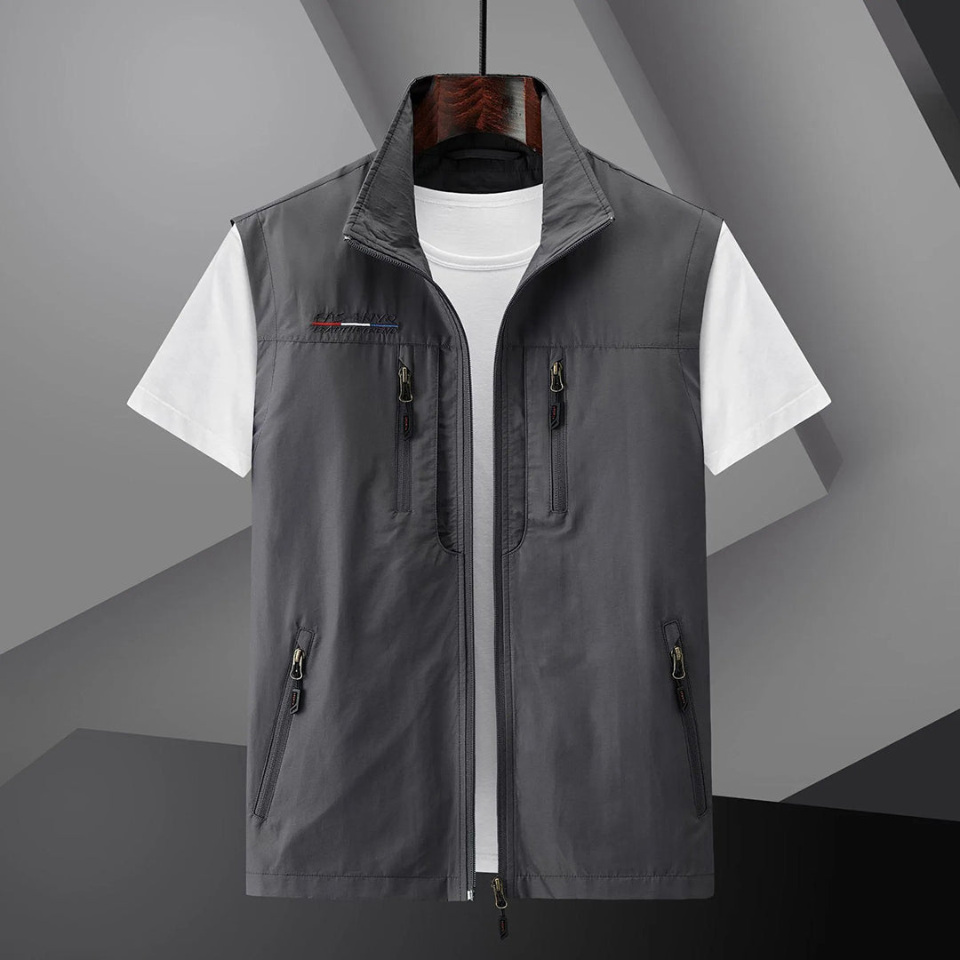 Lichtgewicht outdoor bodywarmer voor heren met meerdere zakken
