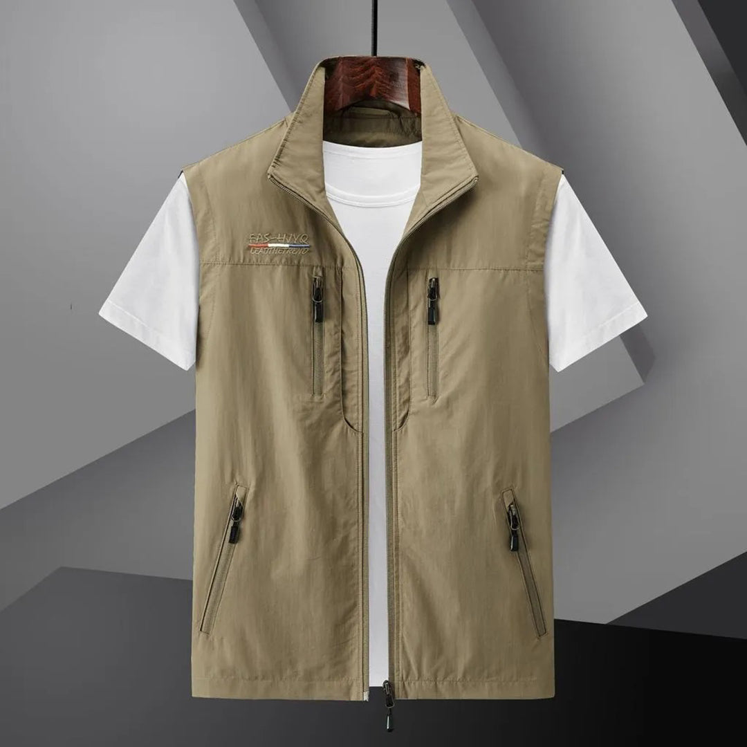 Lichtgewicht outdoor bodywarmer voor heren met meerdere zakken
