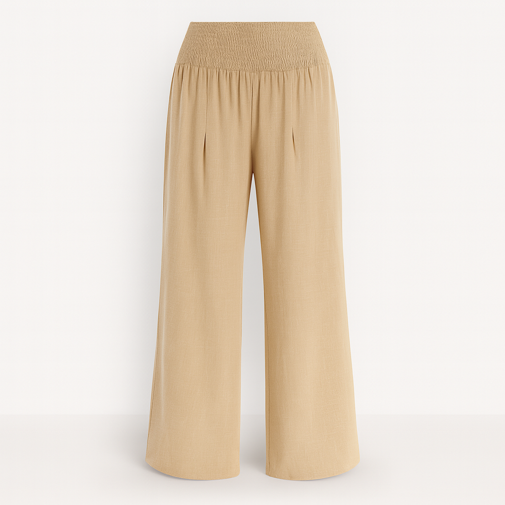Luchtige Wijde Zomerbroek voor Dames met Elastische Taille en Losse Pasvorm