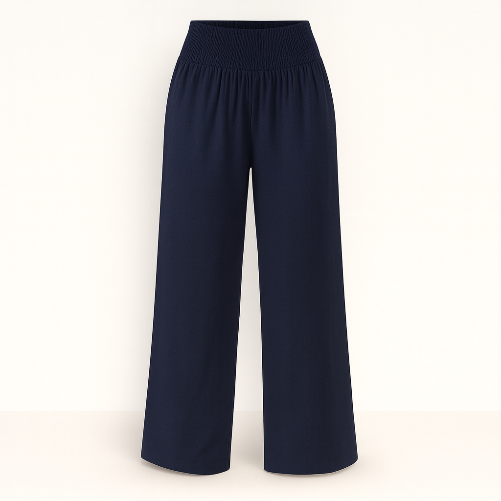 Luchtige Wijde Zomerbroek voor Dames met Elastische Taille en Losse Pasvorm