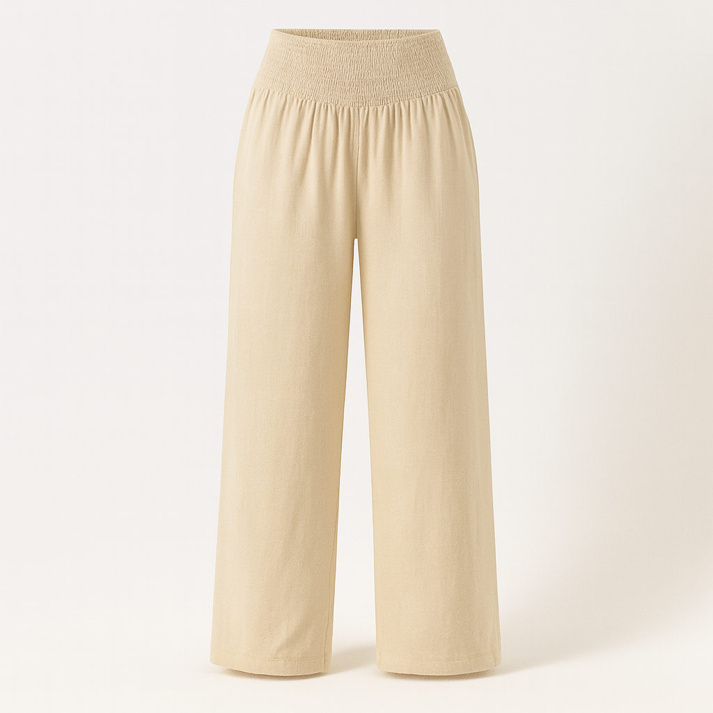 Luchtige Wijde Zomerbroek voor Dames met Elastische Taille en Losse Pasvorm