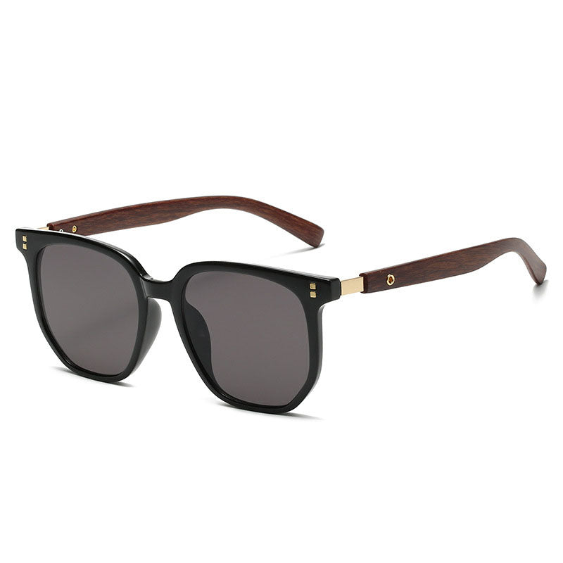 Luxe vintage houten zonnebril