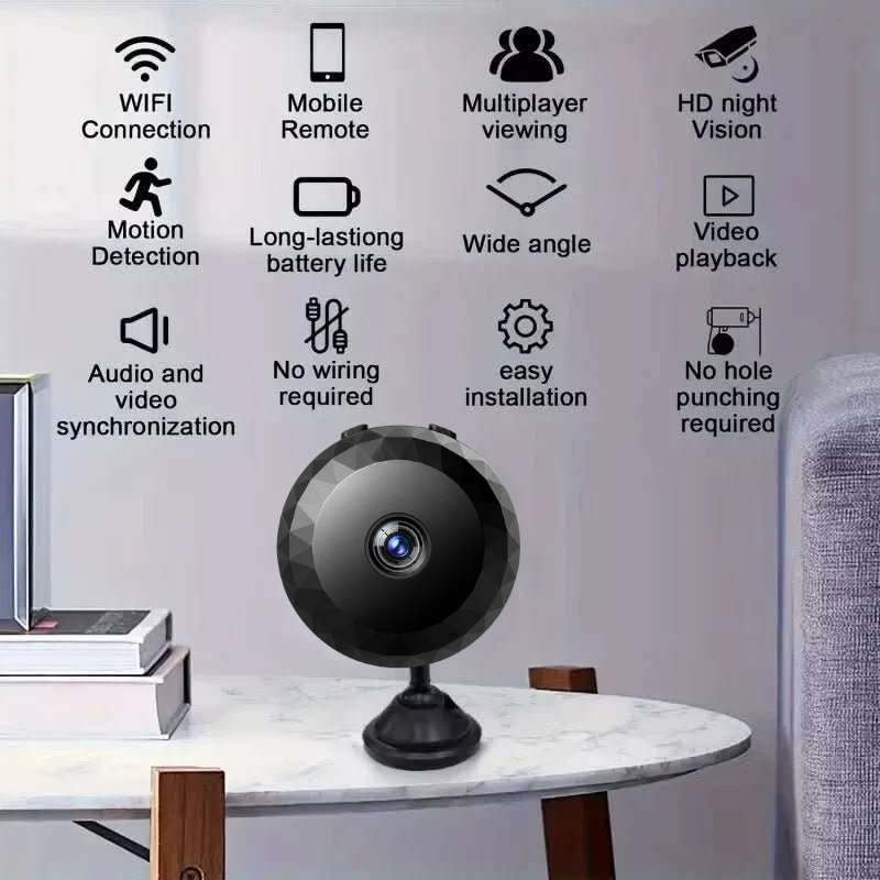 Magnetische mini-wifi-camera 1080P HD voor discrete bewaking