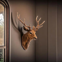 Majestueuze decoratieve hertenkop voor aan de muur