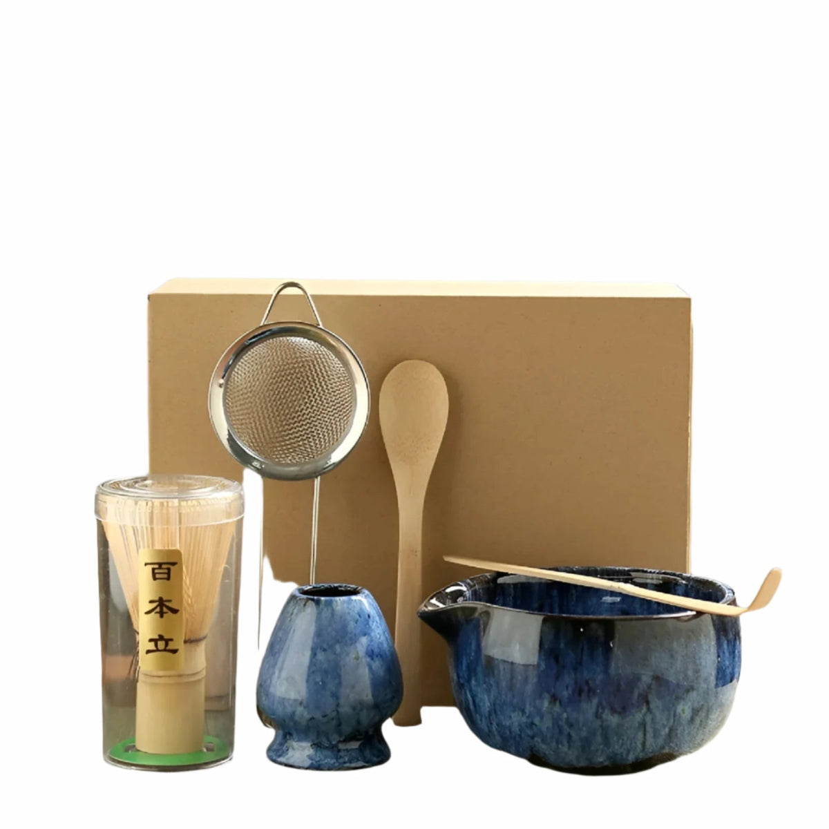 Matcha-set – Traditioneel theeservies als cadeau, 6-delig voor de theeceremonie van hoogwaardige materialen