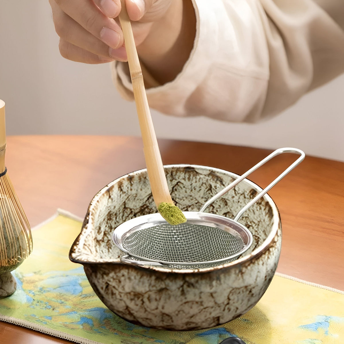 Matcha-set – Traditioneel theeservies als cadeau, 6-delig voor de theeceremonie van hoogwaardige materialen