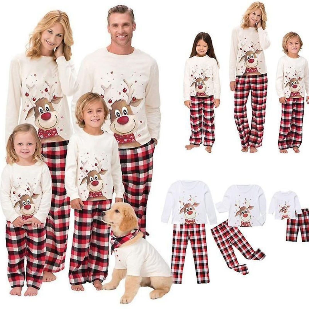 Bijpassende familie-kerstpyjamaset