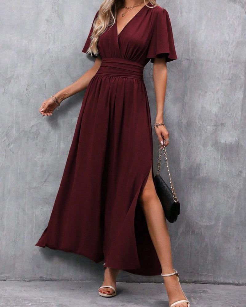 Maxi-jurk voor dames – Elegante, figuuraccentuerende avondjurk met zijsplit