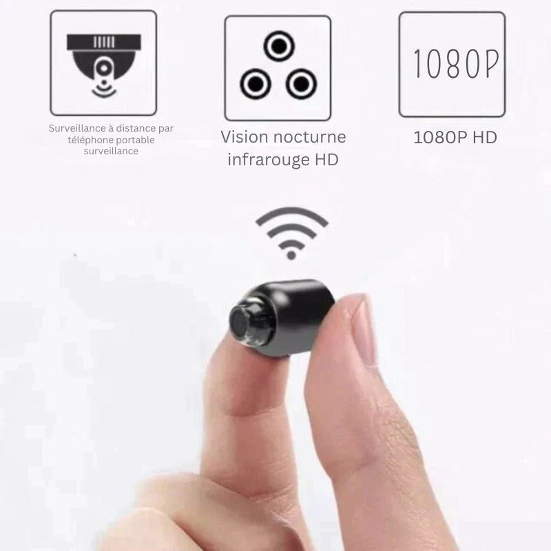 Mini wifi-beveiligingscamera met real-time meldingen en nachtzicht