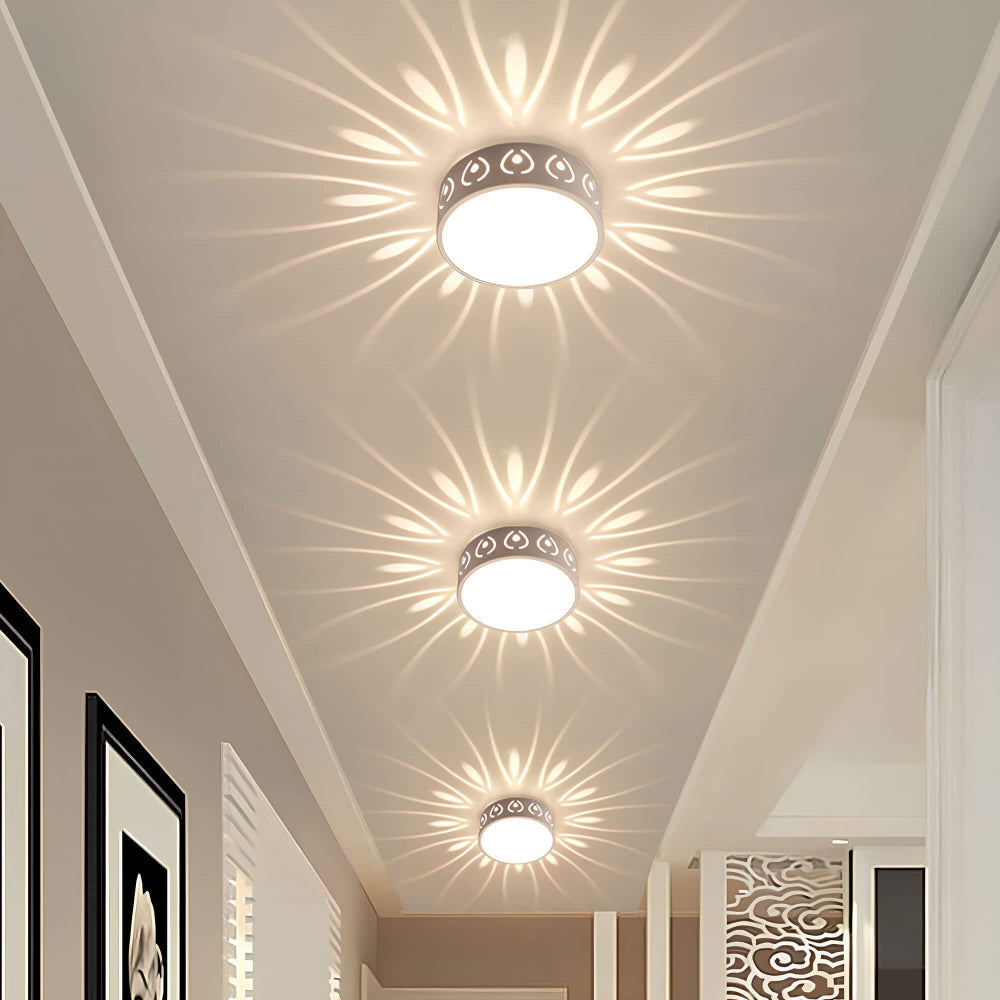Minimalistische led-plafondlamp met zachte warme gloed