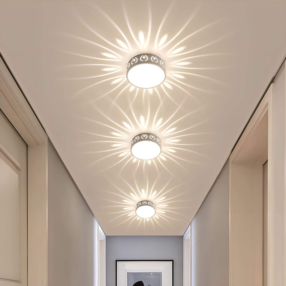 Minimalistische led-plafondlamp met zachte warme gloed
