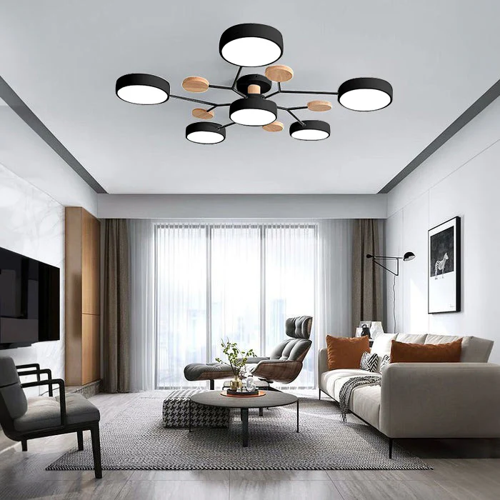 Moderne Halo LED semi-inbouw plafondlamp voor stijlvolle ruimtes