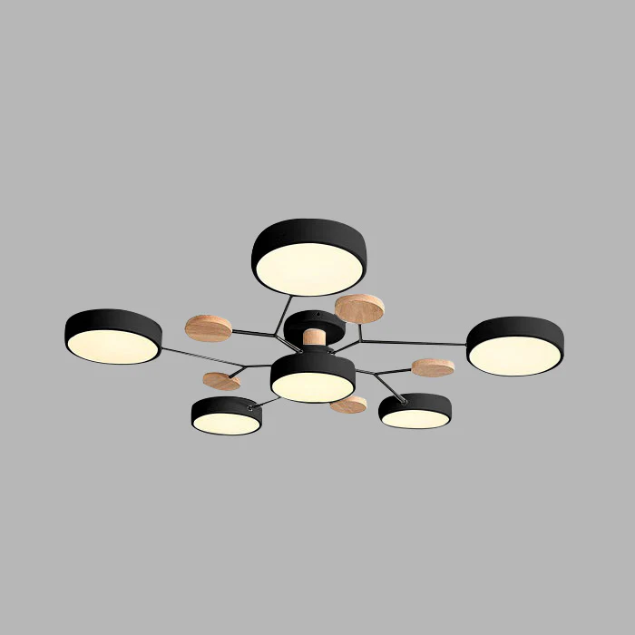 Moderne Halo LED semi-inbouw plafondlamp voor stijlvolle ruimtes
