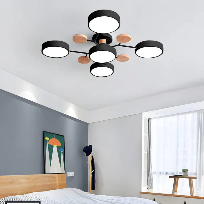 Moderne Halo LED semi-inbouw plafondlamp voor stijlvolle ruimtes