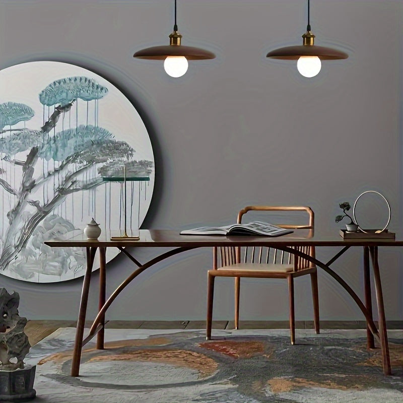 Moderne Noordse hanglamp van massief hout | Scandinavische plafonnière