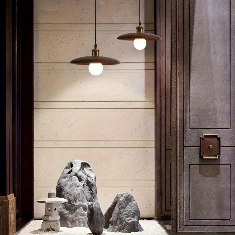 Moderne Noordse hanglamp van massief hout | Scandinavische plafonnière