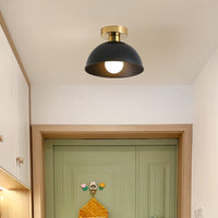 Moderne semi-inbouw plafondlamp | Matte metalen afwerking